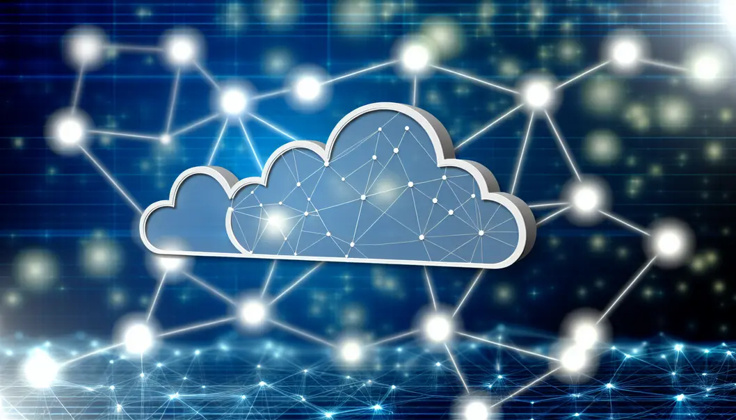 Imagem de nuvens digitais interligadas simbolizando a proteção e conectividade do backup em nuvem.
