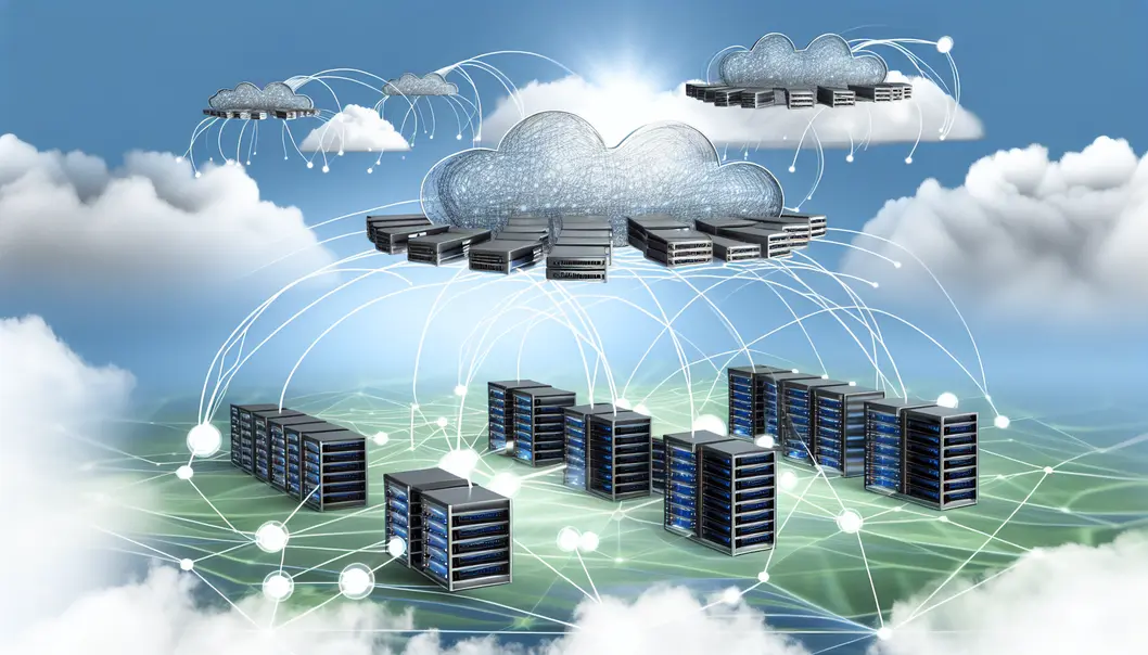 Imagem de capa mostrando a interconexão do load balancing na nuvem.