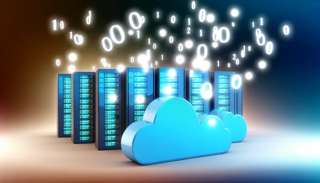 Servidores em nuvem armazenando dados de forma segura.