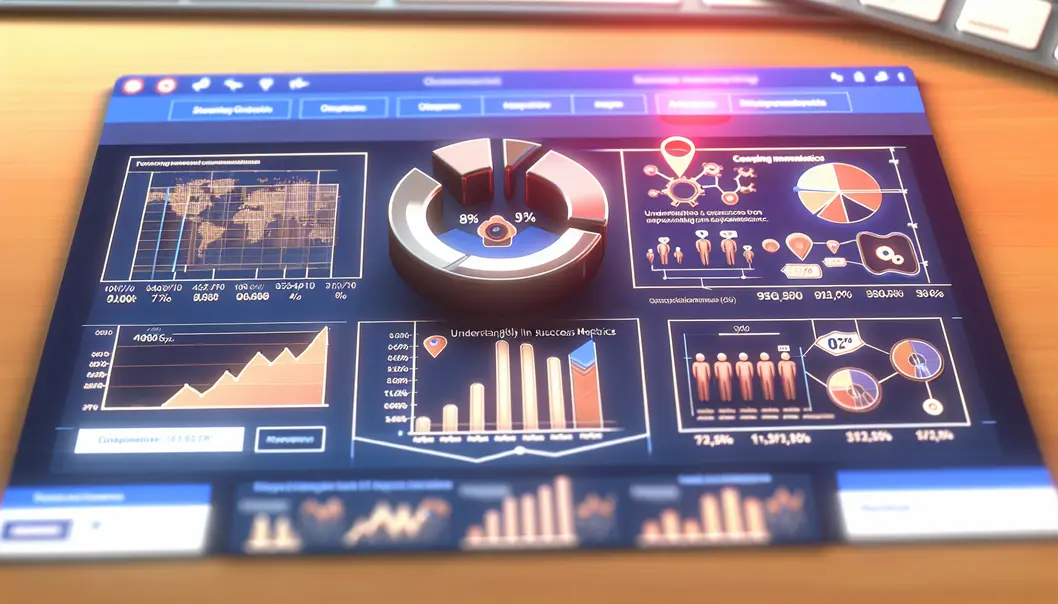 Um painel de análise do Instagram destacando métricas de sucesso importantes.