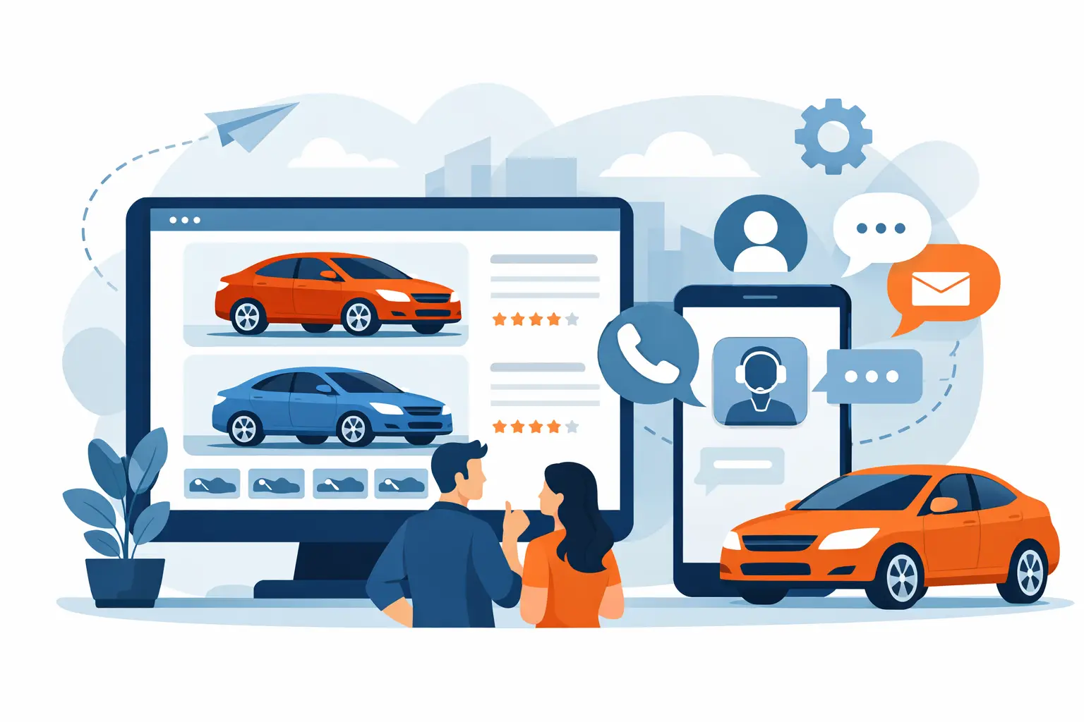 Site para loja de carros que gera contatos